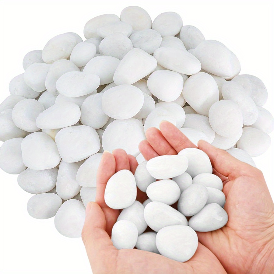 Aquarium Fish Guppy - 200/400g Białe, wysoki połysk, naturalne kamienie