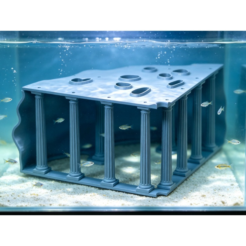 Aquarium Fish Elevator - Ozdoba akwariowa PETG w kształcie rzymskiej