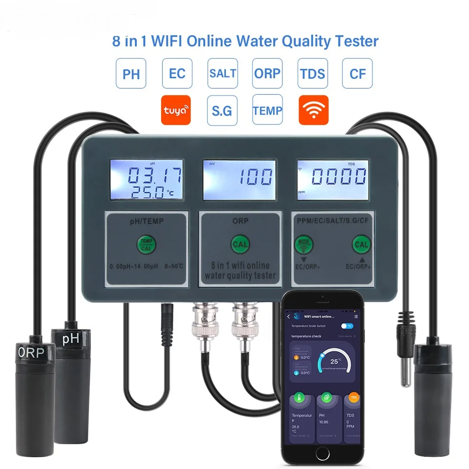 Aquarium Fish In Online - Cyfrowy miernik WiFi PH ORP TDS