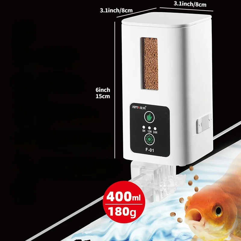 Aquarium Fish Feeder Automatic - 400ml Akwarium Automatyczny podajnik Akwarium Inteligentny