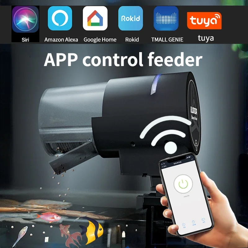 Aquarium Fish Feeder Automatic - iLONDA Nowy automatyczny podajnik ryb Wi-Fi