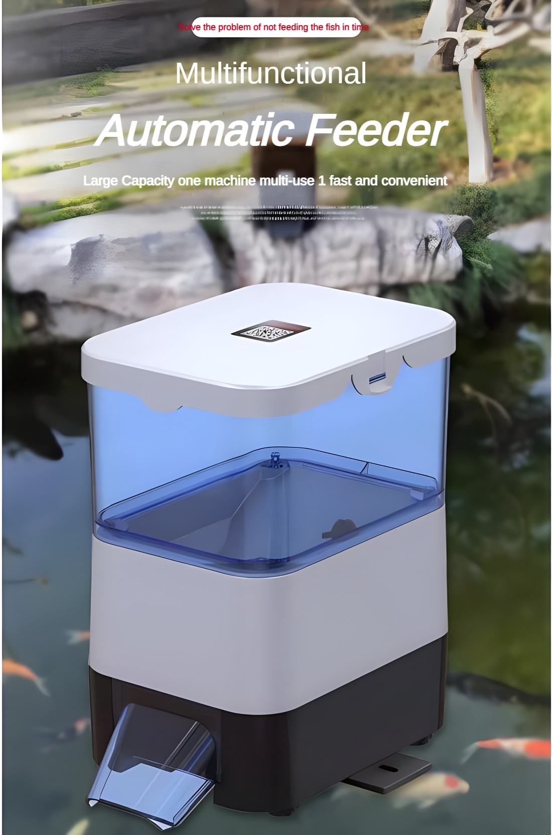 Automatyczny karmnik solarny E – Aquarium Fish Feeder Automatic recenzja i cena
