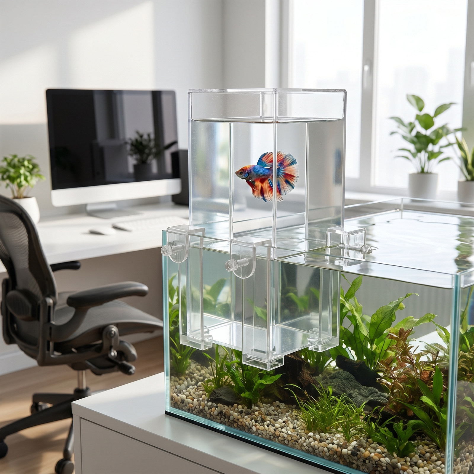 Zawieszony akwarium z akcesori – Aquarium Fish Elevator recenzja i cena